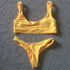 yellow bikini